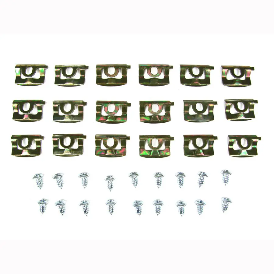 1968-1969 Plymouth Barracuda 2 Dr Hardtop 36 PC Rear Window Molding Clip Kit-PCK-4076-68