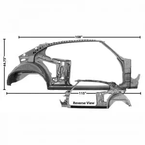 1968-1969 Pontiac GTO Quarter/Door Frame Assembly Passenger Side (RH)