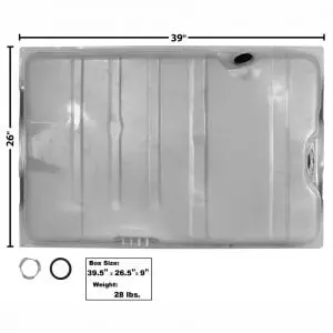 1968-1970 Dodge Charger Gas Tank 19 Gal with 4" Vent Pipe