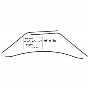 1968-1970 Dodge Coronet Rear Window Interior Trim 6Pc