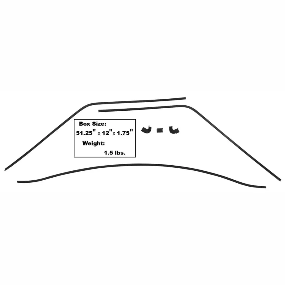 1968-1970 Dodge Coronet Rear Window Interior Trim 6Pc