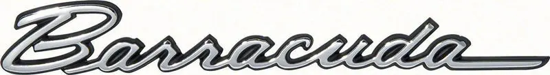 1968-1970 Plymouth Barracuda Fender Emblem w/Black Trim Barracuda-OERK-2786559