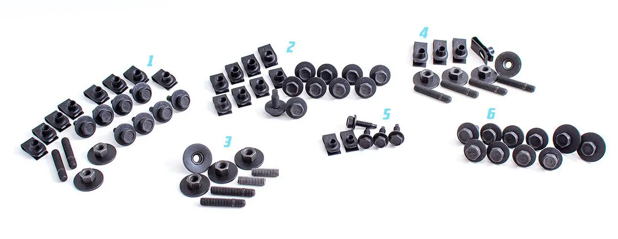 1968-1970 Plymouth|Dodge Charger|Coronet|Super Bee|Belvedere|GTX|Road Runner|Satellite|Superbird Fender Bolt Kit-X203-1468-S