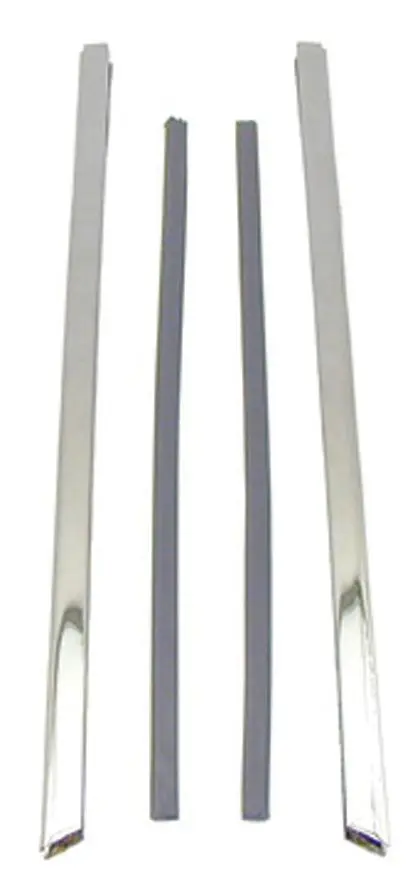 1968-1972 Buick|Chevrolet|Oldsmobile|Pontiac Skylark|Chevelle|Cutlass|GTO|Grand Prix|LeMans|Tempest|Malibu|Monte Carlo Quarter Window Vertical Moldings w/Attachment Strip