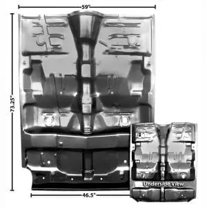 1968-1972 Chevy Chevelle or Pontiac GTO Floor Panel Complete