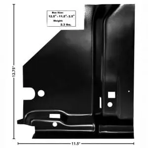 1968-1974 Chevy Nova Floor Brace Under Rr Seat Driver Side (LH)