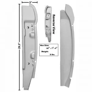1968-1977 Ford Bronco A Pillar Passenger Side (RH)