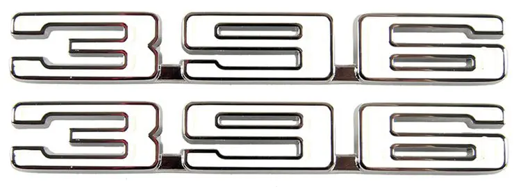 1968 Chevrolet Camaro Fender Emblems 396