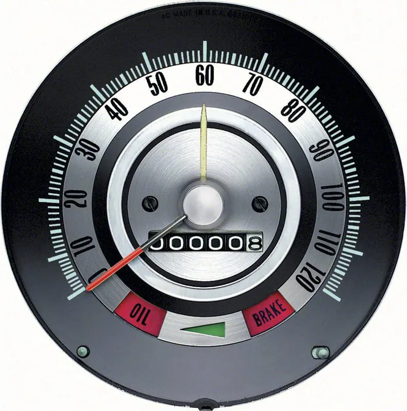 1968 Chevrolet Camaro Speedometer 120 MPH w/Speed Warning-OERK-6481845