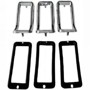 1968 Ford Mustang Tail Lamp Bezel 3Pcs Set with Seal