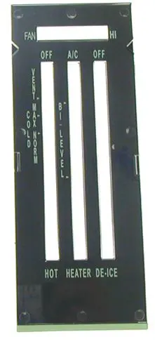 1969-1970 Chevrolet Camaro|Nova Dash Heater Control Lens w/Backing Plate