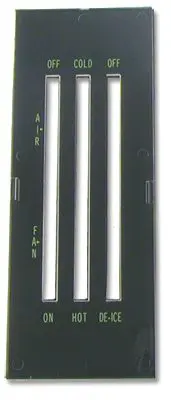 1969-1970 Chevrolet Camaro|Nova Dash Heater Control Lens w/Backing Plate