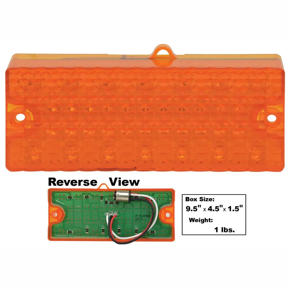 1969-1970 Chevy Pickup Truck Park Lamp LED Assembly Passenger Side (RH) Amber