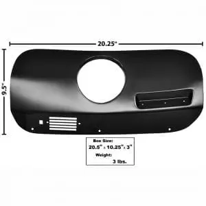 1969-1970 Ford Mustang Dash Trim Passenger Side (RH) Cover with Clock Hole