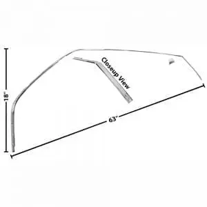 1969-1970 Ford Mustang Drip Rail Sash Driver Side (LH) Fastback