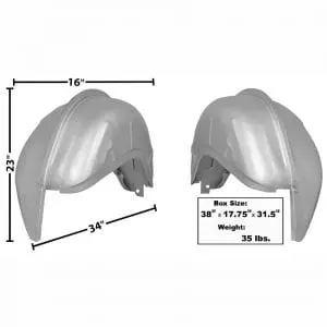 1969-1970 Ford Mustang Wheelhouse Outer and Inner