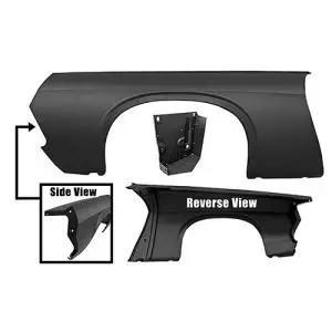 1969-1970 Mercury Cougar Fender Driver Side Custom W/O Holes-DYN3817