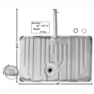 1969-1970 Pontiac GTO Gas Tank with 14" Fill Neck