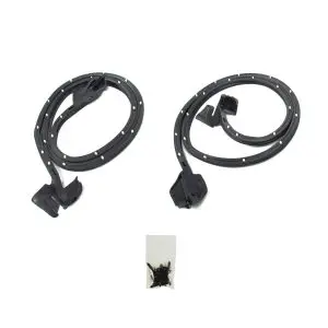 1969-1972 Buick|Chevrolet|Oldsmobile|Pontiac Door 2 PC Weatherstrip kit - Driver and Passenger for 2 DR Hardtop & Convrt-DWP171069