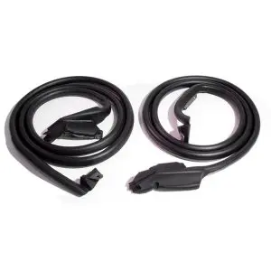 1969-1977 Chevrolet Corvette Door Molding Seal w/Molded Ends and Clips