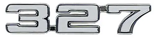 1969 Chevrolet Camaro Fender Emblem 327