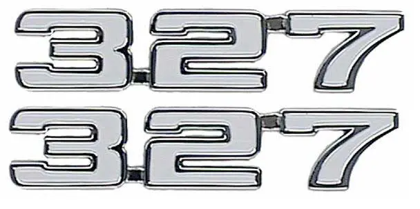 1969 Chevrolet Camaro Fender Emblems 327