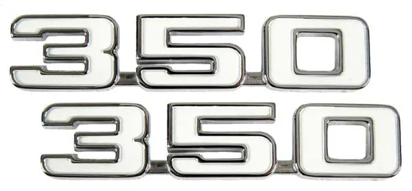 1969 Chevrolet Camaro Fender Emblems 350