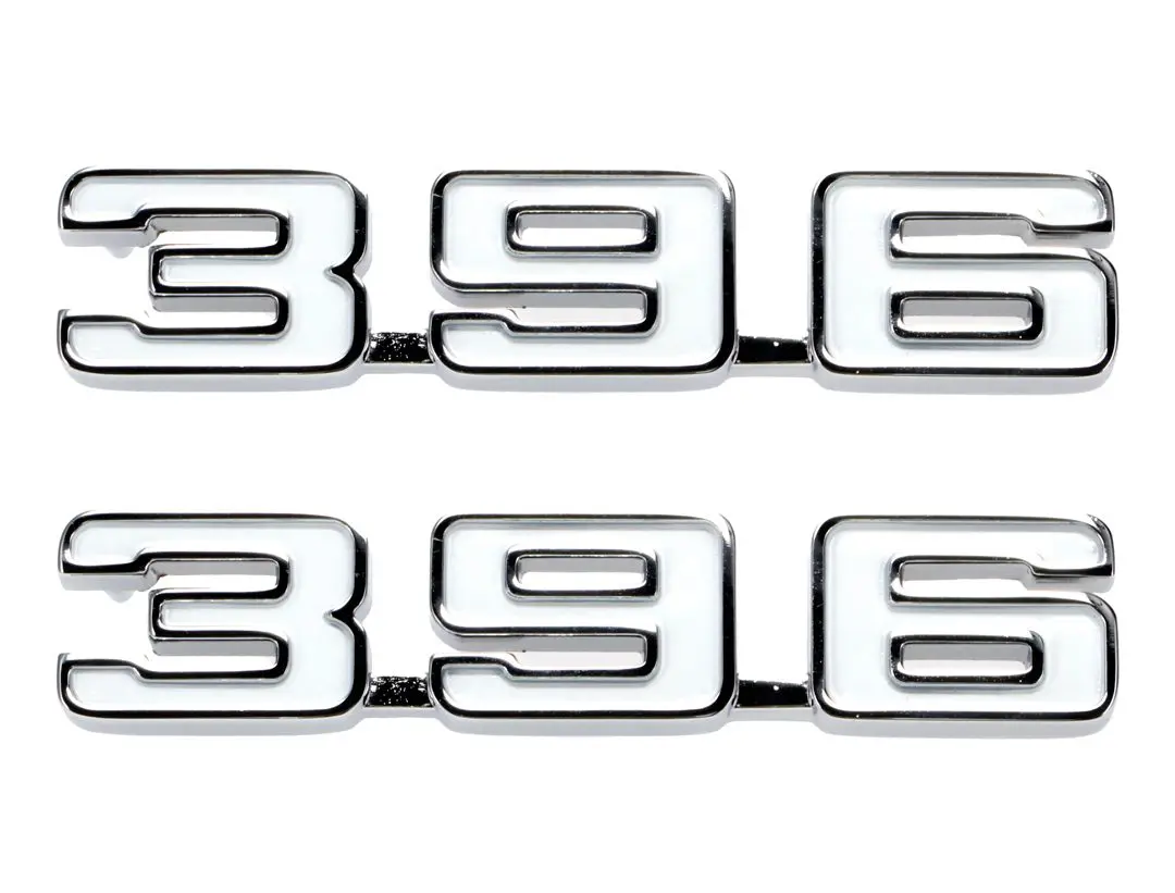1969 Chevrolet Camaro Fender Emblems 396