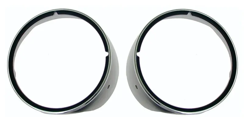 1969 Chevrolet Camaro Headlamp Bezels w/Chrome Trim