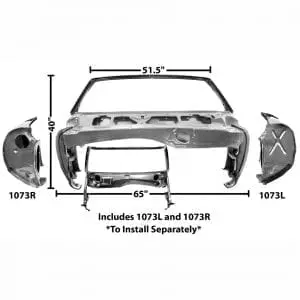 1969 Chevy Camaro Windshield/Cowl Assembly Convertible
