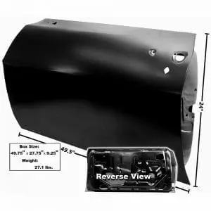 1969 Chevy Camaro or Pontiac Firebird Door Shell Driver Side (LH)