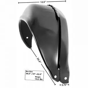 1969 Chevy Camaro or Pontiac Firebird Wheelhouse Complete Passenger Side (RH)