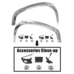 1969 Ford Mustang Molding Grille End Stainless-DYNM3674SS