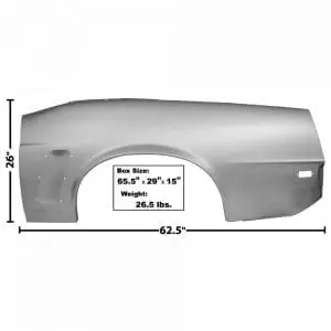 1969 Ford Mustang Quarter Panel Complete Driver Side (LH) Convertible
