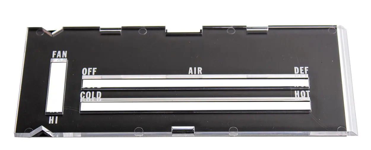 1970-1972 Chevrolet Camaro Heater Control Lens w/o A/C-CHQR-415