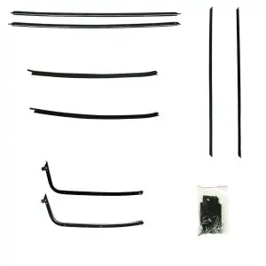1970-1972 Chevrolet Chevelle 8 PC Beltline Molding Kit - Driver and Passenger-WFK141370A