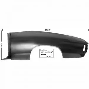 1970-1972 Chevy Chevelle Quarter Panel Full Driver Side (LH)