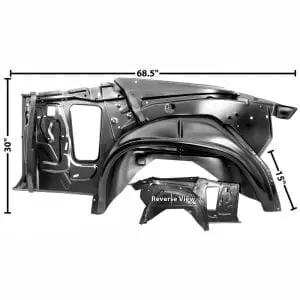 1970-1972 Chevy Chevelle Quarter/Wheelhouse Assembly Driver Side (LH)