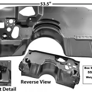 1970-1973 Chevy Camaro Firewall with Heater Delete