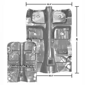 1970-1974 Chevy Camaro Floor Pan Complete with Braces