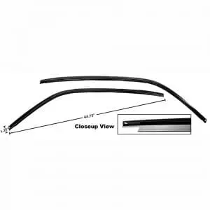 1970-1974 Dodge Challenger Door Drip Rail Pair