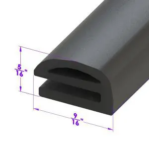 1970-1974 Dodge|Plymouth Barracuda|Challenger Rear Window Louver Seal