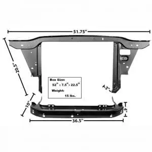1970-1974 Plymouth Barracuda or Dodge Challenger Radiator Support