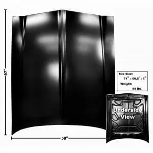 1970-1976 Pontiac Firebird Hood w/o Shaker or Vent Hole