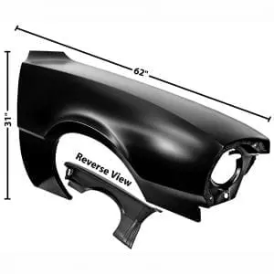 1970-1977 Ford Maverick Fender Passenger Side (RH) w/o Side Lamp Hole