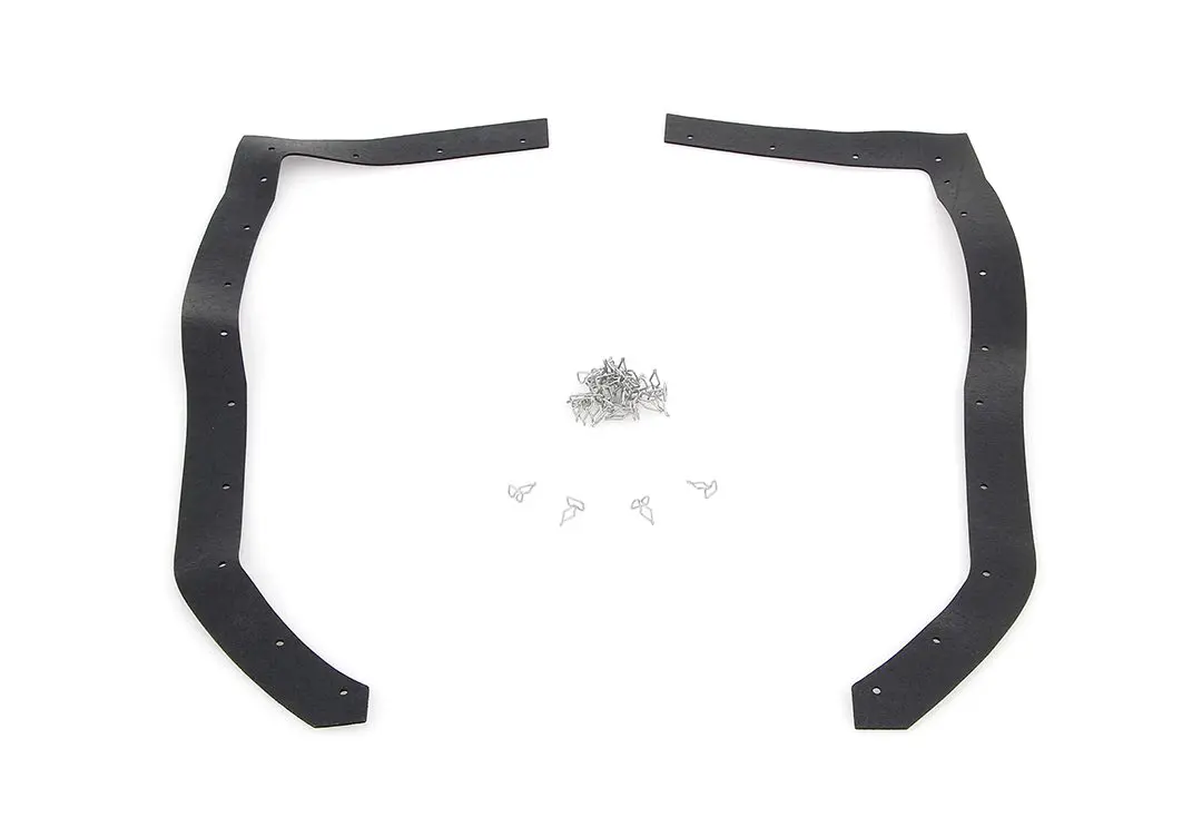 1970 Dodge Charger Fender Splash Shield Seals Front w/Clips-FDCF-FSF8