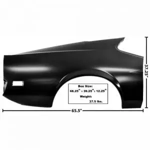 1971-1972 Ford Mustang Quarter Panel Passenger Side (RH) Fastback
