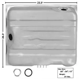 1971-1972 Plymouth Barracuda Gas Tank 18 Gal 4" Vent Pipe