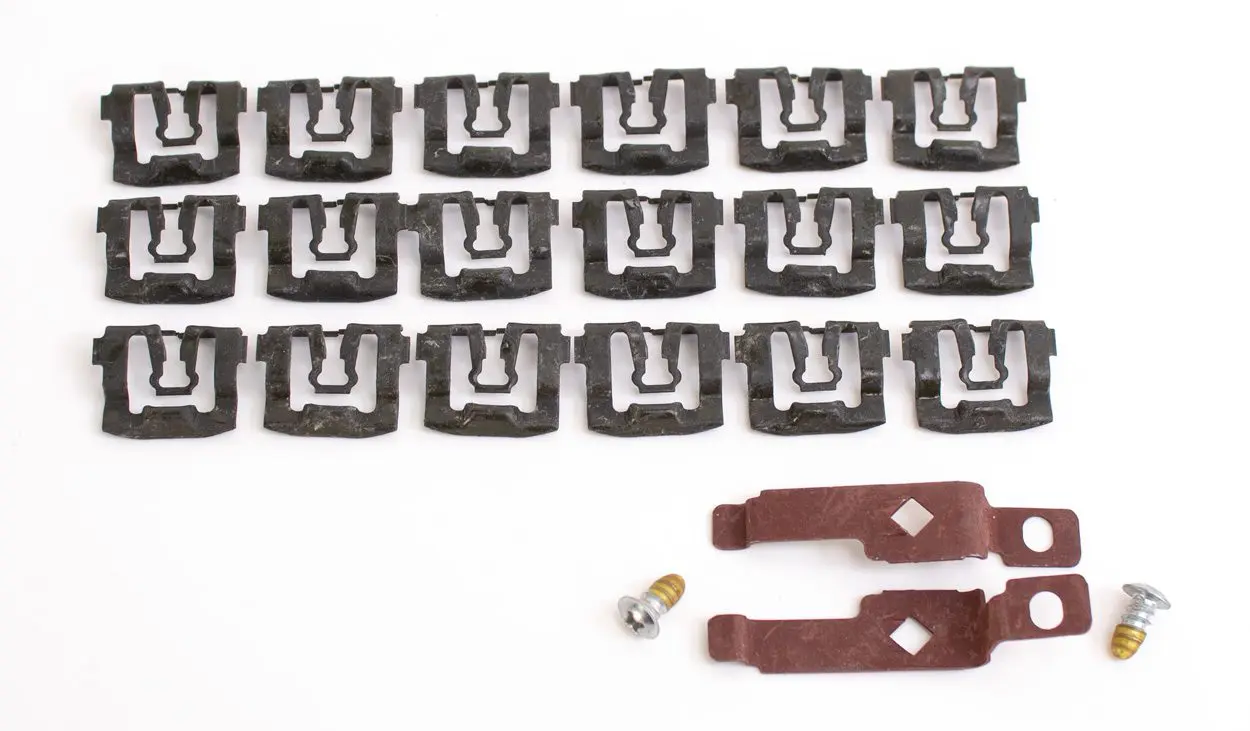 1971-1974 Dodge|Plymouth Challenger|Barracuda Back Glass Molding Clips/Screw Kit-AMKH-C-8005