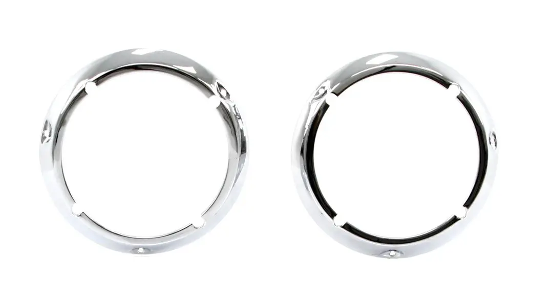 1971-1977 Ford Bronco Headlight Bezels Chrome